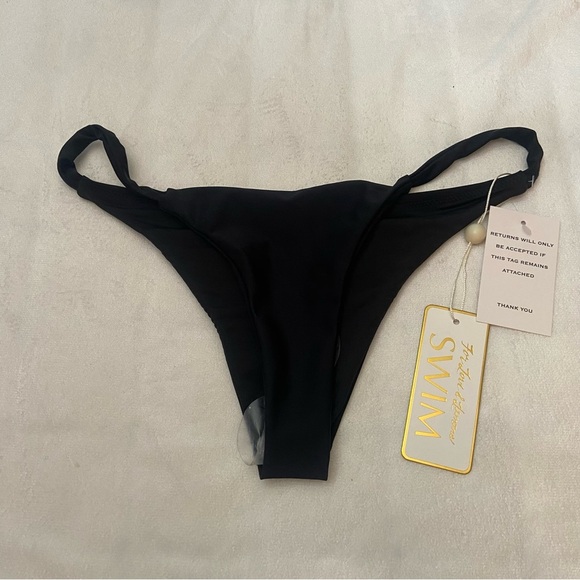 New! For Love And Lemons Black Bikini Bottom Size L 1937 - Picture 2 of 8